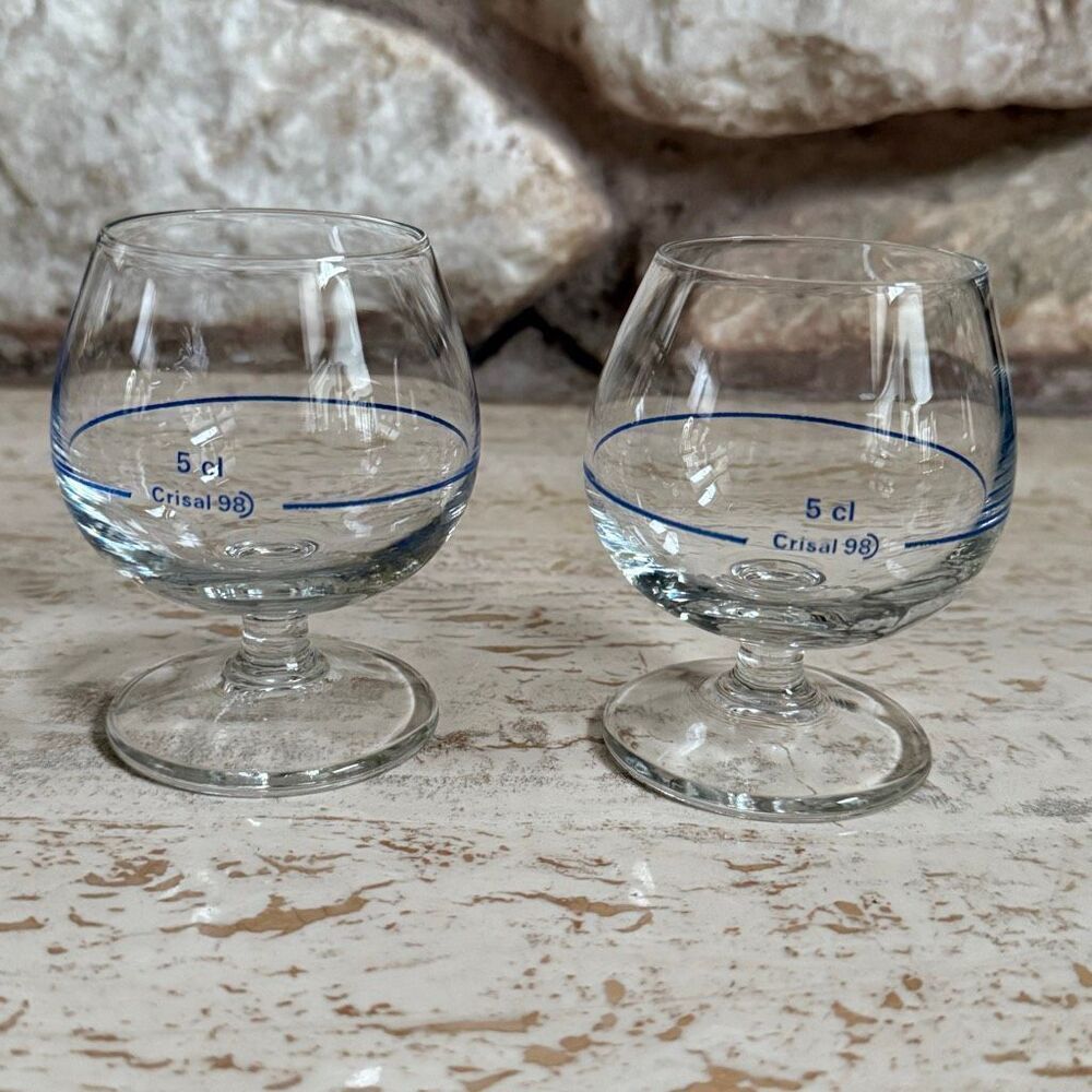 CALICE BALLON CRISAL 5cl brandy snifters set of 2 from Leerdam Crisal Glass